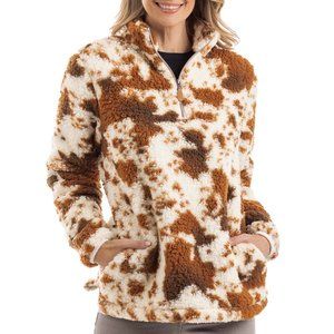 Cow Print Sherpa